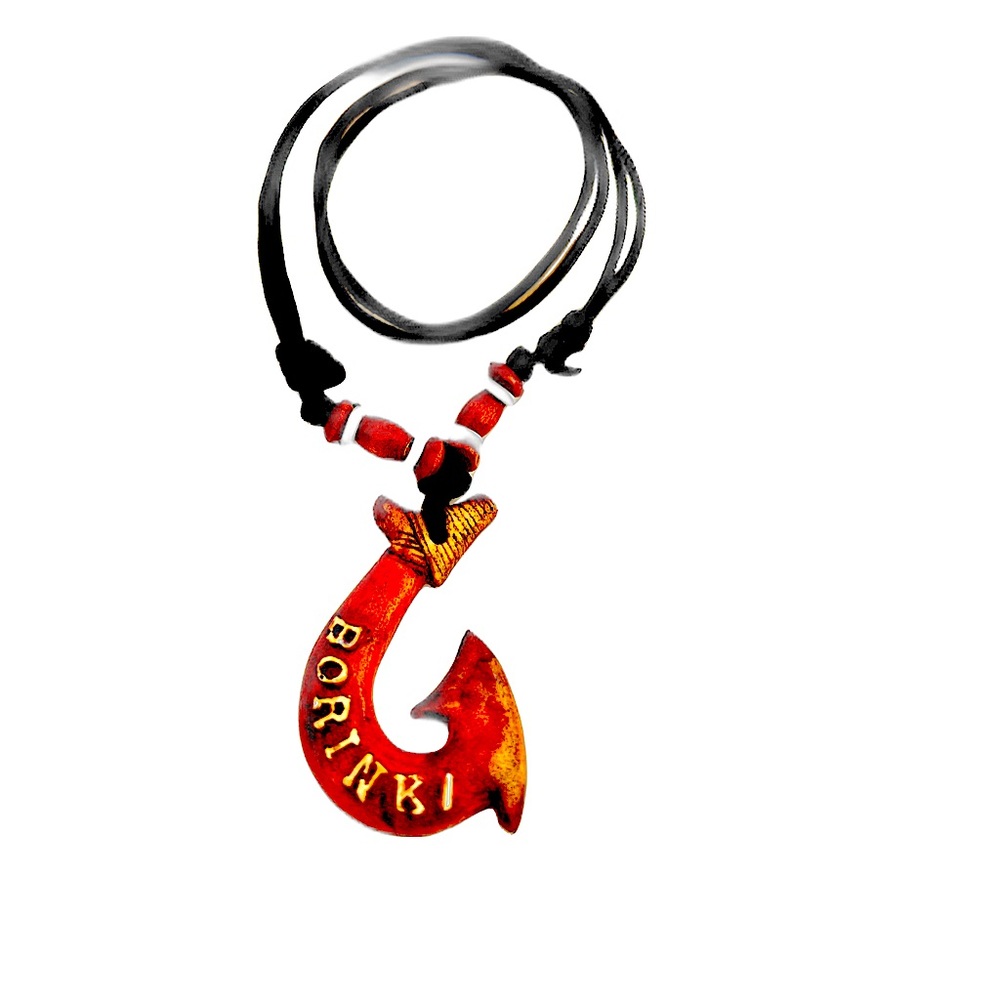 BORINKI Hawaiian fishing hook necklace